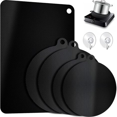 5-Piece Induction Plate Protector 0.8 mm, with Suction Hook, (1/5)