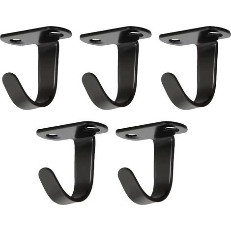 Générique J Hooks Organizer Set, Heavy Duty Bracket Hangers, 5 Piece Thickened Wall Hook for Bag Coat Hat Closet Kitchen (1/5)