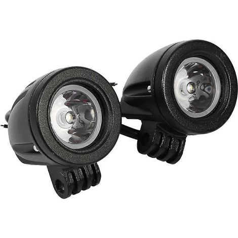 2 Stück 10W LED Hochleistungs-Arbeitsscheinwerfer Offroad-Fahren Nebelscheinwerfer Motorrad