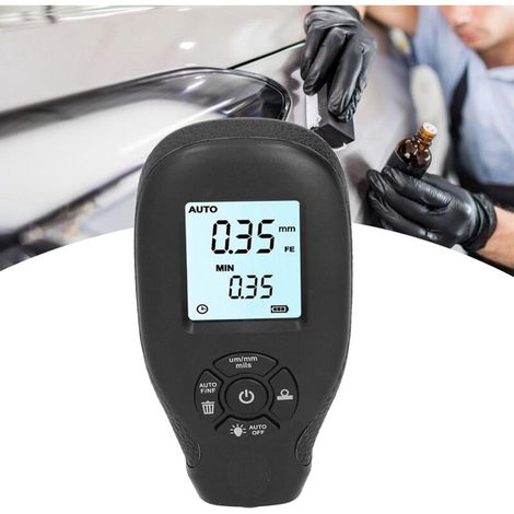 (Black) HW-300 0-2000UM Digital Portable Coating Thickness Gauge Meter for Automotive Paint Thickness Measurement