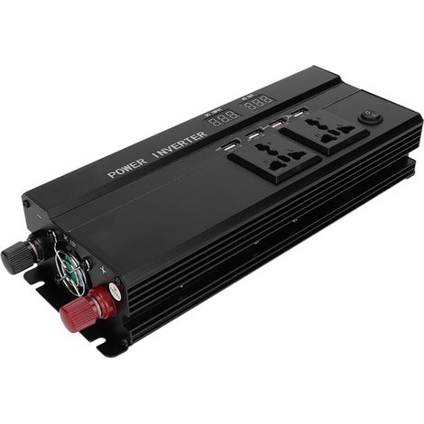 Convertisseur onduleur puissance 4000W 12/24V DC vers 220V AC écran LCD auto onde sinus modifiée (1/5)