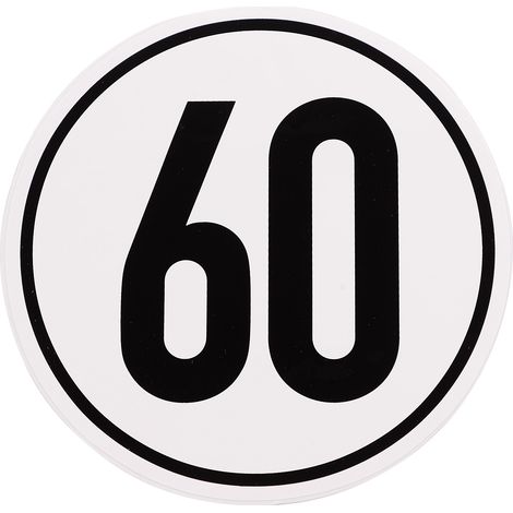 Rýchlostná nálepka 60 km/h, 200 mm (1/2)