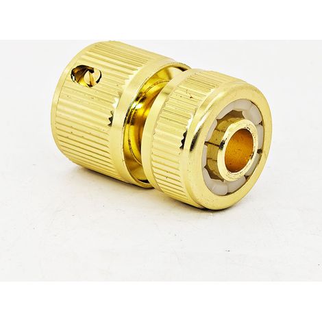 Garden hose and car wash hose, 4-point quick coupling, aluminum-copper coated, aluminum alloy end connector, garden irrigation hose fittings (1/4)