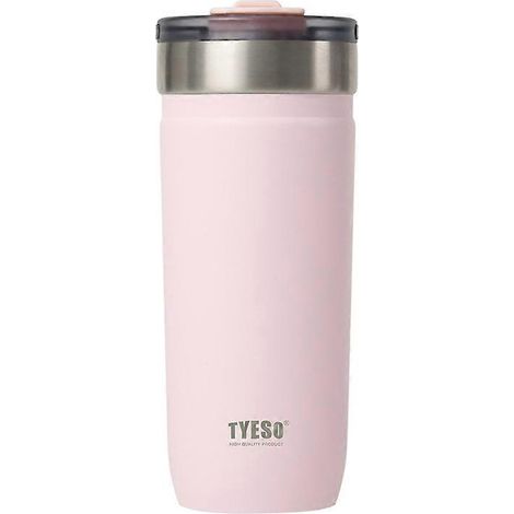 Mug isotherme 710 ml (24 oz) avec paille, en acier inoxydable, idéal pour les voyages et la voiture, rose. (1/5)