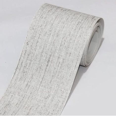 Frise Murale Adhesive - Noname - Tissage Gris Clair - 25cm X 500cm - PVC - Intérieur (1/4)