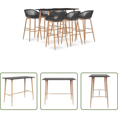Bartheke - 7-tlg. Bar-Set Schwarz und Grau (1/5)