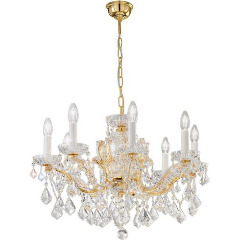 Kolarz MARIA LOUISE - Lustre classique en cristal à 8 bras, or poli, 8x E14 (1/7)