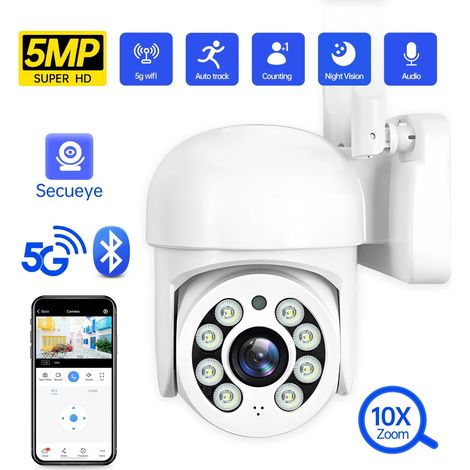 Filiyano-Caméra de sécurité PTZ compacte 4 MP 1,5 pouce - Compatible avec l'application ICSee pour la surveillance extérieure (Wi-Fi/filaire) 64 64 (1/5)