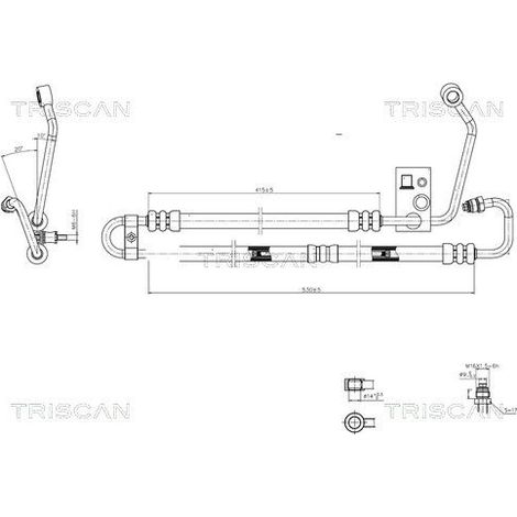 Tuyau hydraulique, direction TRISCAN 8516 11004 BMW 32 41 1 096 731