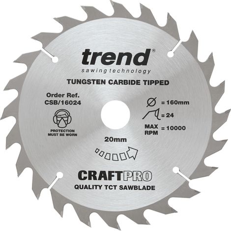 TREND CRAFT SAW BLADE 160 X 24T X 20 (1/5)
