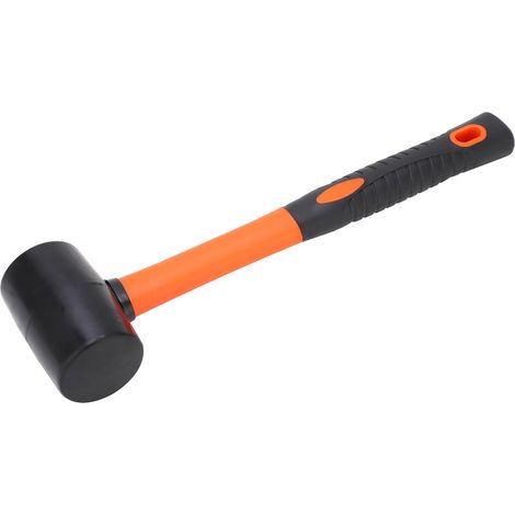 Marteau en plastique à manche bicolore pour la menuiserie et la pose de revêtements de sol (1/5)