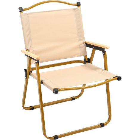 Chaise de Camping Pliante Oxford Imperméable, Résistante et Robuste, Siège Repliable pour Pêche Pique-Nique Extérieur (1/5)
