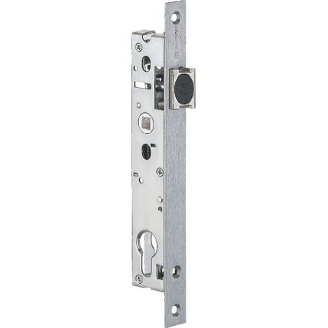 Serrure monopoint à larder 45 mm – Acier zingué – Entraxe 92 mm – Réversible sans démontage – Pêne demi-tour renforcé