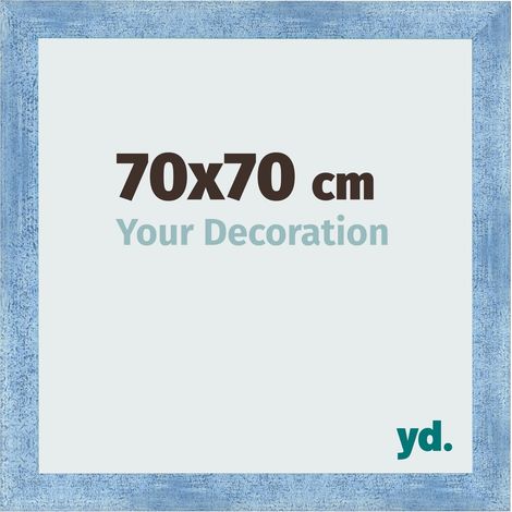 yd. - Cadre photo 70x70 - Bleu Brillant Patine - MDF - Pisa (1/5)