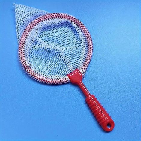 Lot de 3 épuisettes de pêche en TPU résistant - Grande taille, idéales pour attraper poissons et insectes dans les aquariums (rouge) (1/5)