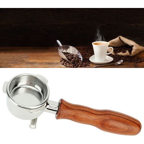 54 mm Edelstahlgriff für Platinum 870/880 Kaffeemaschinen, Doppeltassen- und Doppelauslaufgriff, aus Palisanderholz Typ D. (1/5)