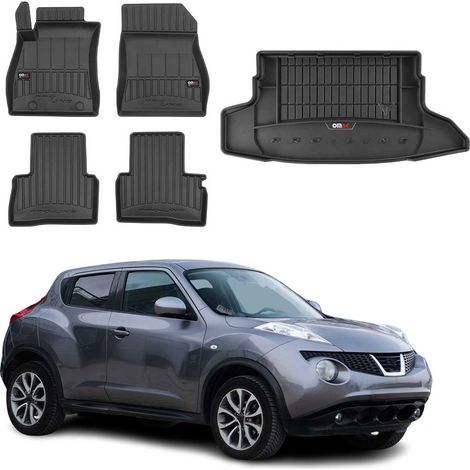 OMAC Kit Tapis de Sol et Coffre Compatible avec Nissan Juke 2010-2019 en Caoutchouc Noir (1/5)