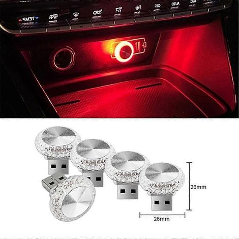 Lotto di 10 mini LED luci decorative surround USB per auto, compatibile con i veicoli del partito e il DJ. (1/5)