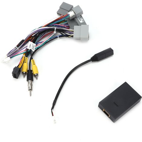 Câble d'alimentation adaptateur de faisceau audio 16 broches pour systèmes Android, avec boîtier de bus CAN, remplaçable pour les faisceaux CRV 2.4/Civic. (1/5)