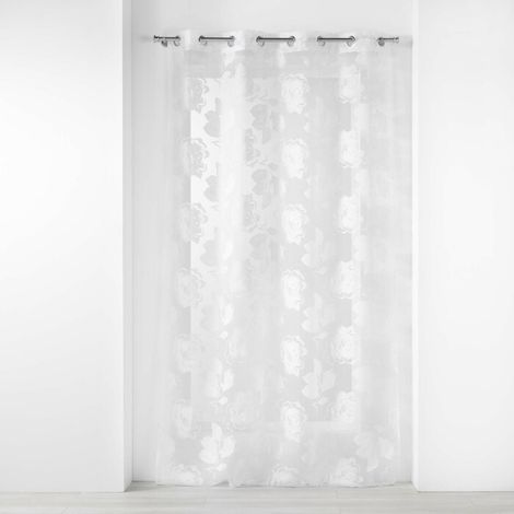 Voilage a oeillets 140 x 240 cm voile dévoré métallisé Florinella (1/3)