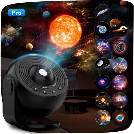 Projecteur Etoile Plafond 13 en 1 Projecteur Planetarium rotatif 360° veilleuse projecteur ciel étoile avec système solaire lune nébuleuse Galaxie cosmonaute projecteur pour enfants adultes (1/5)