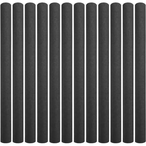 Housses de poteaux Trampoline 12 pièces, Remplacement 35 Pouces, pièces Trampolines en Mousse PE imperméables pour intérieur et extérieur Noire -