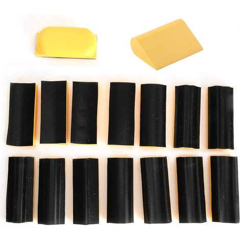 Bloc de ponçage manuel 16 pièces avec support abrasif pour papier de verre auto-agrippant (1/5)