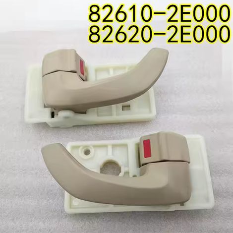 Convient pour une paire de poignées de porte intérieures et de boutons de poignée intérieure pour les véhicules Hyundai Tucson 2005-2009. (1/4)