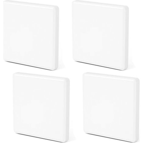 Lot de 4 cache-prises aveugles - 8,6 x 8,6 cm - Blanc - Pour prises ou interrupteurs inutilisés (1/5)
