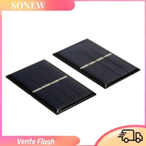 Sonew kit de panneau solaire 2PCS 0.28W 2V Mini Panneau Solaire Silicium Polycristallin Petite Cellule jeux securite 2 pièces (1/5)