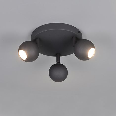 Reality Deckenstrahler Enaro 3-flammig anthrazit GU10 Deckenlampen