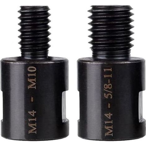 2 pièces Adaptateur pour meuleuse d'angle, connecteur femelle M14 vers mâle 5/8-11 / M10. Adaptateur d'arbre pour meuleuse d'angle, connecteur d'interface, adaptateur de filetage (1/5)