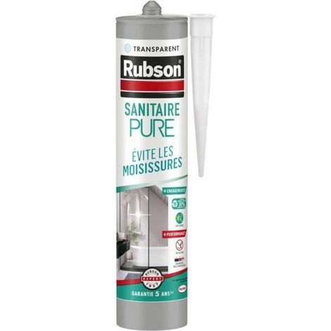 Sellador puro sanitario para cocina y baño RUBSON transparente 280ml Rubson (1/2)