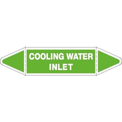 Klebeschild Kühlwasser Vorlauf, Englisch, 70 x 18