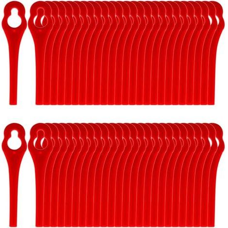 Lot de 100 Lames de Rechange en Plastique pour Coupe Bordure Florabest LIDL, Lames de Tonte et de Débroussaillage (1/5)