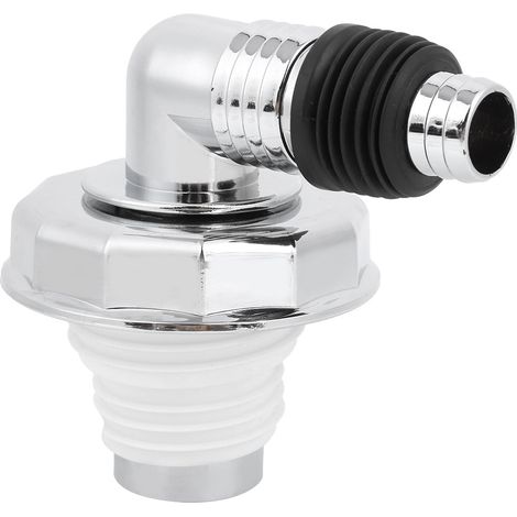 Raccord d'évacuation de sol pour lave-linge, PVC chromé, joint d'étanchéité, grille d'évacuation de sol (1/5)