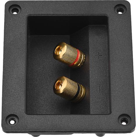 Composants acoustiques pour haut-parleur HiFi : boîtier de connexion à bornes de raccordement en cuivre, 2 pièces.