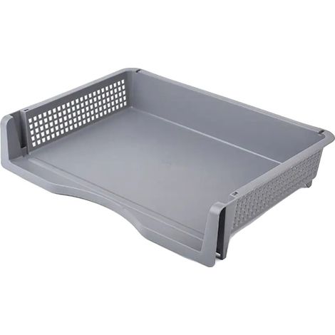 Organisateur de documents, design empilable, matériau durable, gris-337x240x70mm (1/2)