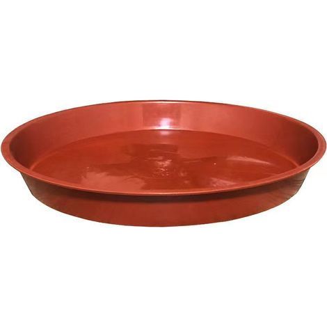 Lot de 10 Soucoupes pour Plantes, Soucoupes pour Pots de Fleurs pour Plantes, Plateaux de Planteur pour Intérieur, Extérieur, Jardin - 23cm/Rouge (1/5)