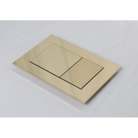 Pour plaque de commande de toilettes TECEnow, adaptée aux systèmes à double chasse, or brillant (1/4)