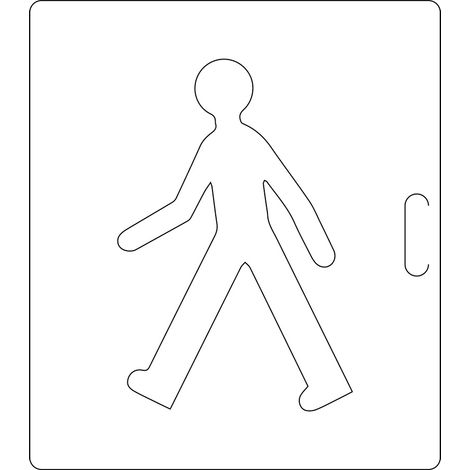 Pochoir pour signalisation horizontale - Piétons 400x600mm - 8005955