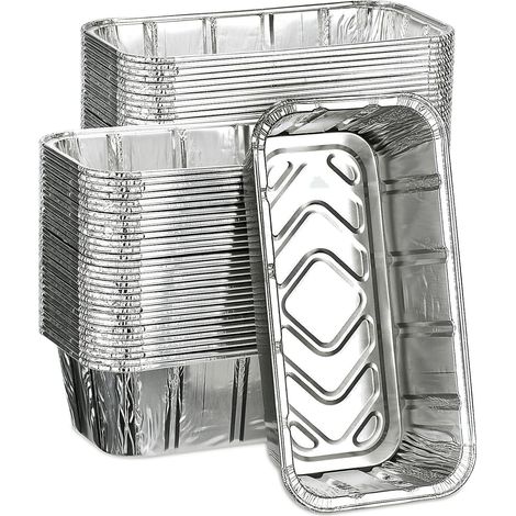 Moule À Pain - Aluminium Jetable - 8,5 x 4,5 x 2,6 Pouces - Lot De 50 Pièces (1/5)