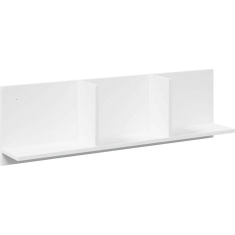Armario de pared flotante moderno que ahorra espacio 100 x 16,5 x 30 cm madera de ingeniería blanca 020050586 (1/5)