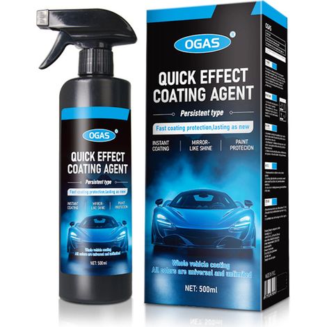 Agent de nano-revêtement automobile OGAS pour peinture automobile : revêtement cristallin, brillance, élimination des taches, hydrofugation et traitement déperlant rapide. (1/2)