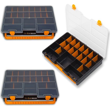3x Sortimentskoffer Tragegriff Sortimentskasten Schraubenbox Kleinteilemagazin