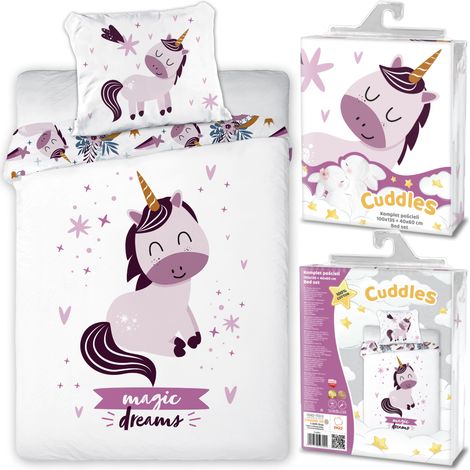Juego de ropa de cama de 100x135 cm, edredón para cuna, almohada para bebé de 40x60 cm. (1/4)