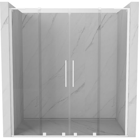 Mexen Velar L Duo puertas de ducha correderas 200 cm, transparentes, blancas - 871-200-003-02-20 (1/5)