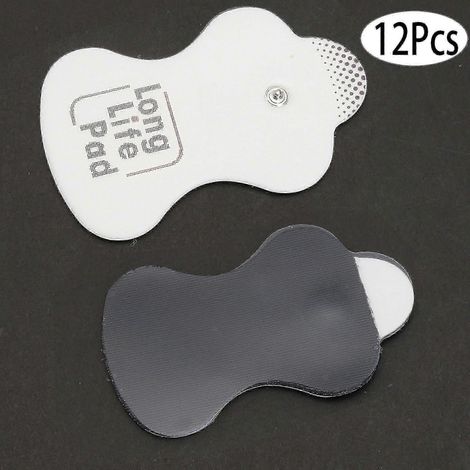 Lot de 12 électrodes de rechange longue durée pour électrothérapie - Électrodes de massage auto-adhésives réutilisables de qualité supérieure, compatibles avec les appareils Omron (1/4)