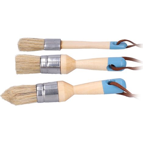 Lot de 3 pinceaux à bois, manche en bois pour meubles, murs, projets DIY, décoration intérieure (1/5)