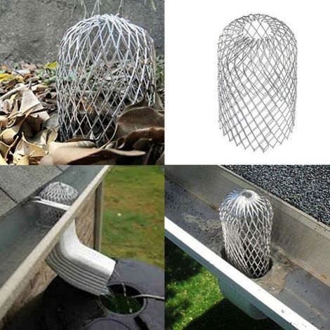 Filtre A Feuilles - Aluminium - Pour Descente De Toit - Hauteur 15 Cm - Diamètre Réglable Jusqu'à 8 Cm - Lot De 5 (1/4)